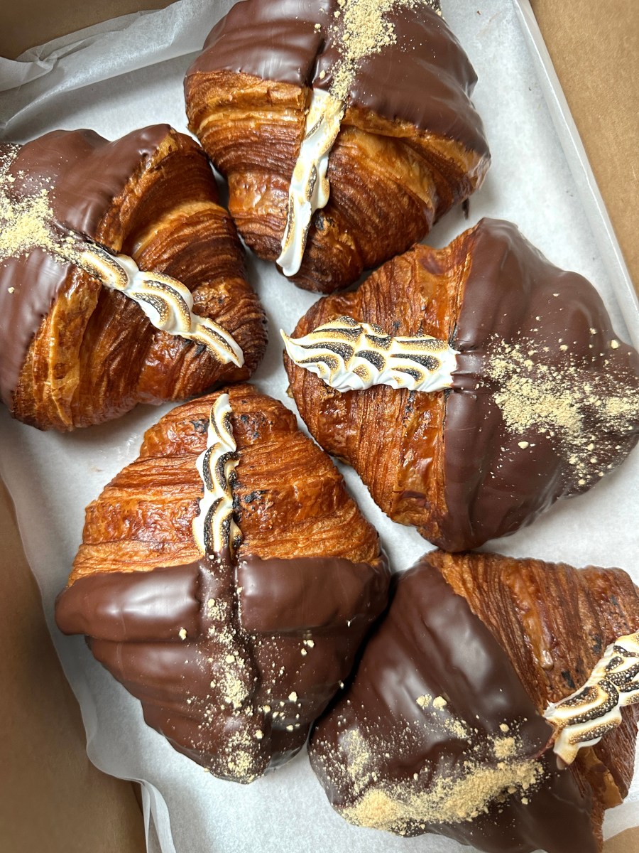 There's a new lineup of croissants at Ole & Steen Bakery's Upper East Side store that's going viral 2 Ole & Steen's Smore Croissant.