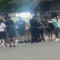 Cops at scene of Manhattan bicyclist stabbing
