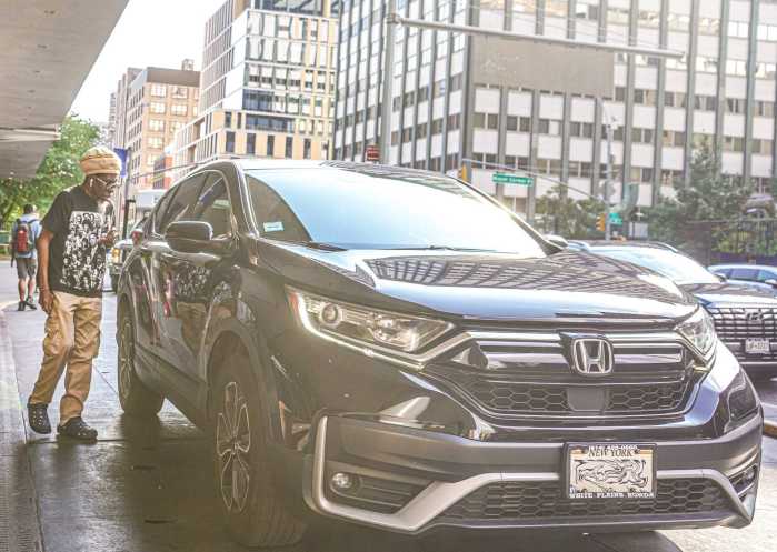 rideshare customer picked up in car
