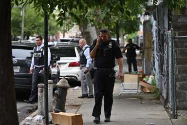 An off-duty correctional officer allegedly shot a man in East New York Sunday, leaving him hospitalized following a dispute, authorities said.