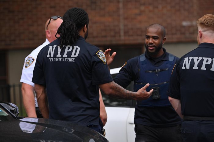 police at a crime scene