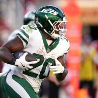 NFL Betting: Jets-Falcons & Giants-Patriots Lines, Odds and Best Bets for Week 13 13 Jets RB Breece Hall carries the ball NFL