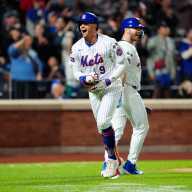 Brandon Nimmo: Mets trade to Rangers 'definitely took me as a shock' 20 Brandon Nimmo celebrates home run Mets Phillies