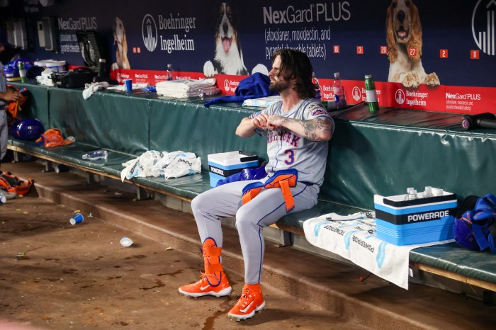 Mets series vs. Braves postponed in nightmare scenario, doubleheader scheduled for Monday 2 Jesse Winker Mets dugout