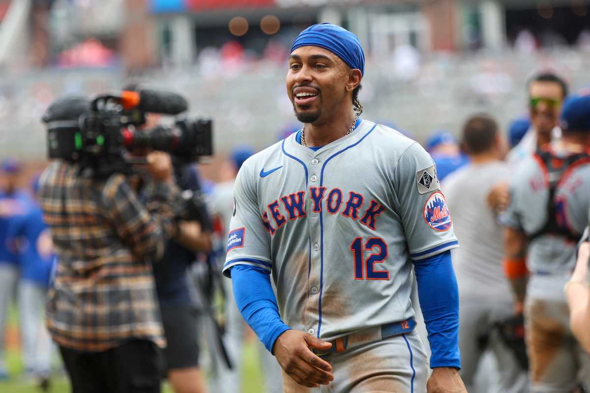 Francisco Lindor Mets celebrate after win