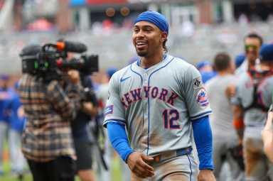 Francisco Lindor Mets celebrate after win