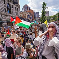 Pro-Palestine protesters march in Manhattan