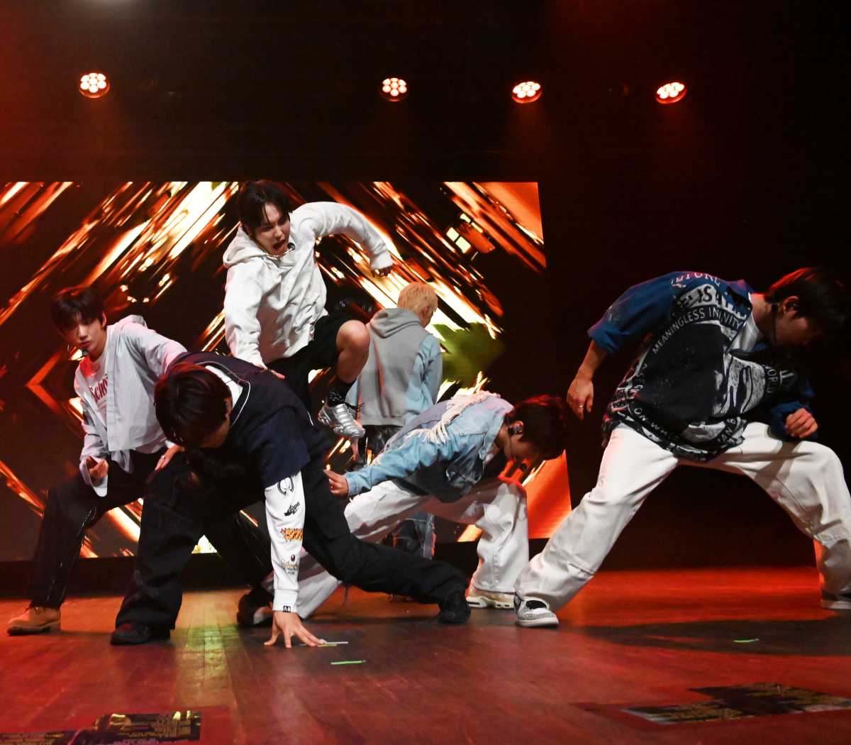 The KingDom gives royal K-Pop performance for fans at Webster Hall 4 Louis jumps over his fellow members of the KingDom