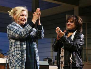 Marsha Mason (l) filled in for Mia Farrow in "The Roommate."