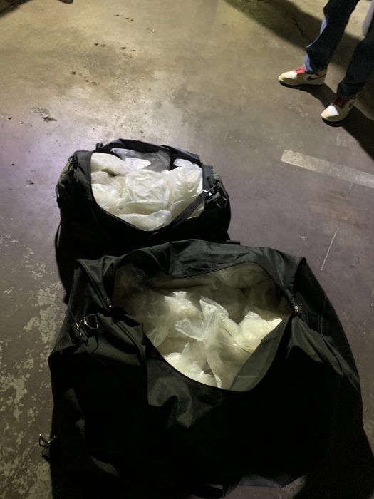 Manhattan meth bust: 2 Pennsylvania perps caught with $600K worth of illegal drugs 2 two black duffel bags of meth that was seized in Lower Manhattan