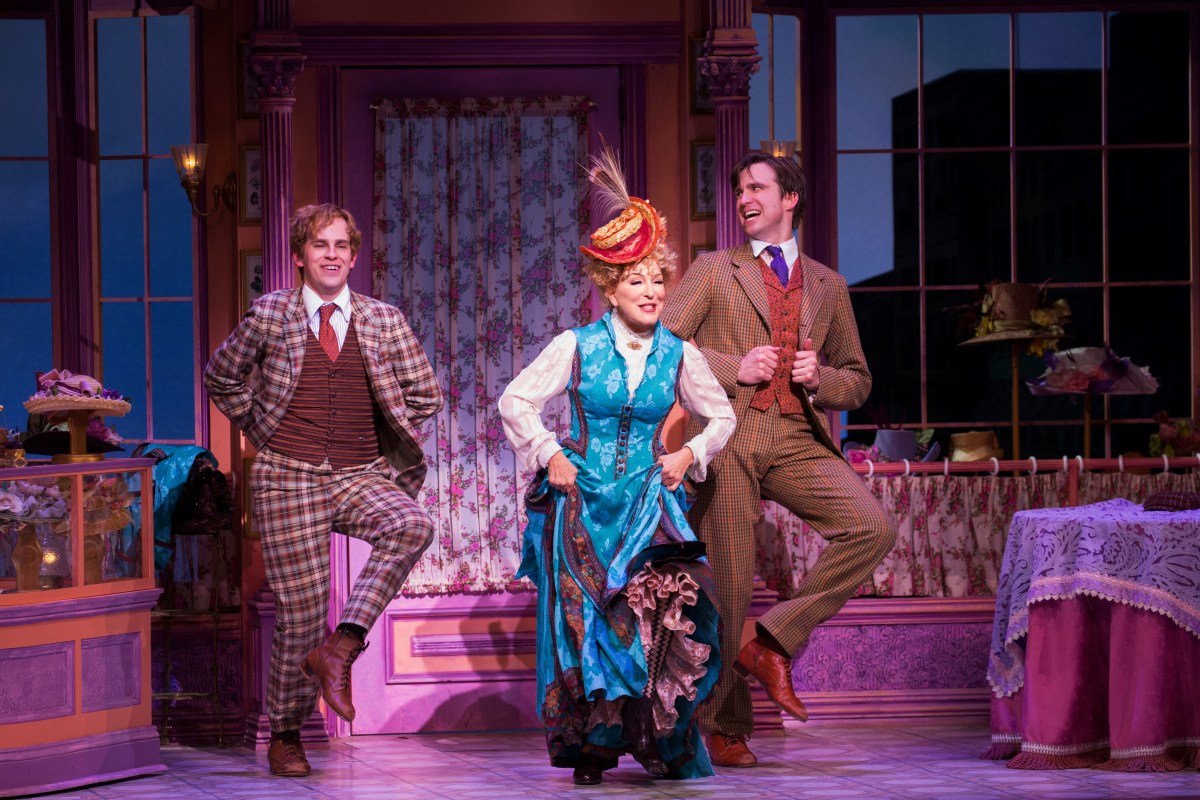 Broadway community mourns death of actor Gavin Creel and criticizes selective dimming of theaters 3 Taylor Trensch, Bette Midler, and Gavin Creel in "Hello Dolly!"
