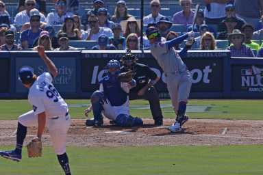 Mark Vientos grand slam Mets Dodgers NLCS Game 2