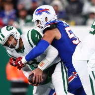 Aaron Rodgers sacked Jets Bills Week 6 2024