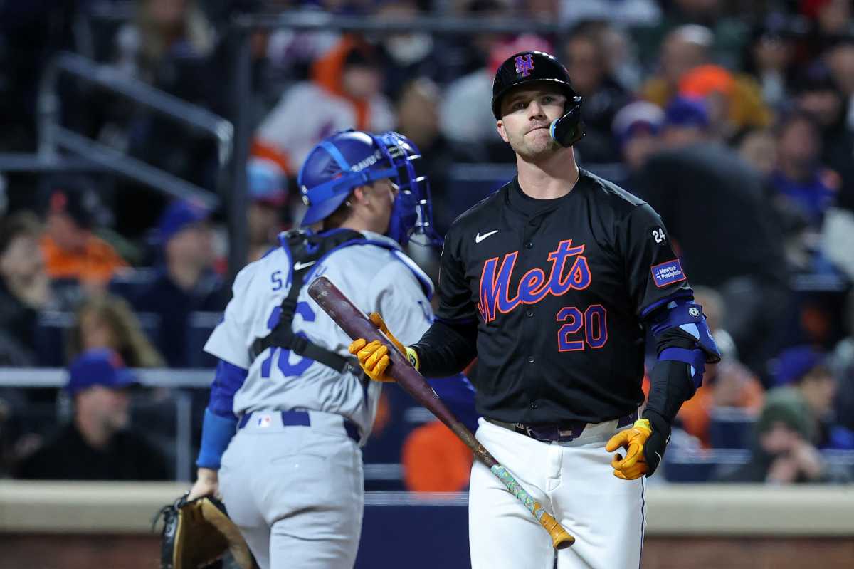 Pete Alonso strikes out Mets Dodgers NLCS Game 3