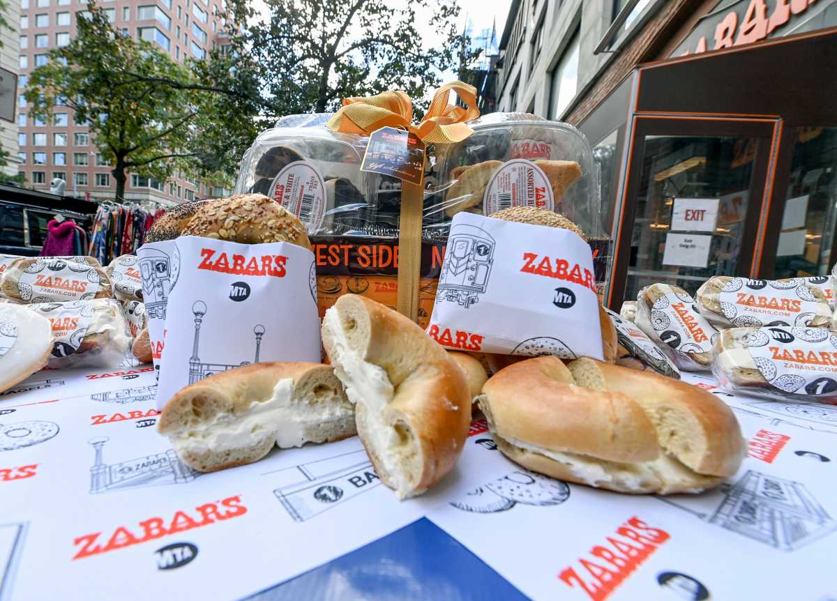 Zabar's bagels as part of subway promotion