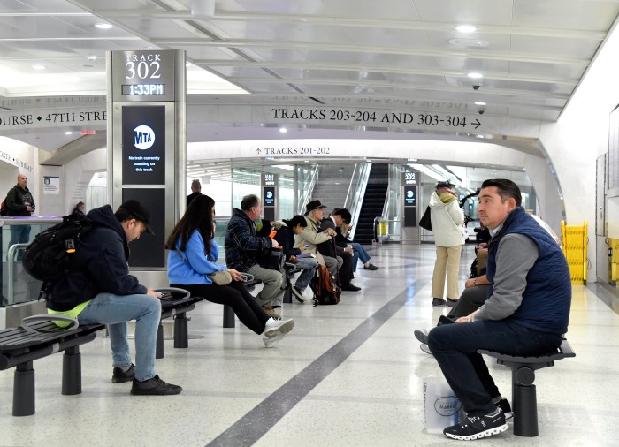 The MTA has added benches at Grand Central Madison after complaints that the gleaming new terminal had nowhere to sit.
