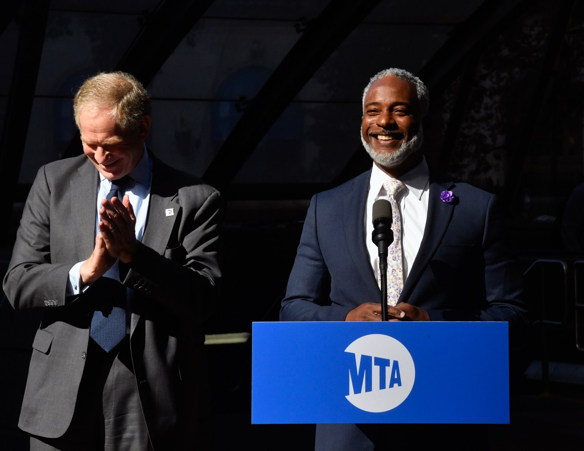 MTA New York City Transit President Demetrius Crichlow with MTA Chair and CEO Janno Lieber