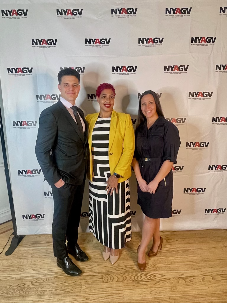 Advocates call for gun reform and justice at New Yorkers Against Gun Violence benefit dinner 3 Anthony Beneduce, Yanley Henriquez, Victoria Wickman