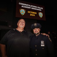 Newly-minted NYPD officer celebrates graduation with a retired sergeant who helped save his family after collision 17 NYPD officer and retired sergeant who helped save family