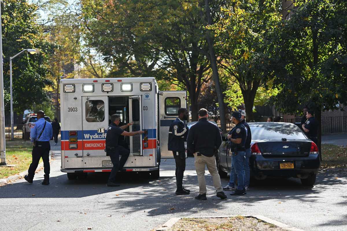 Halloween got off to a grim start in Brooklyn on Thursday afternoon after two men were injured in a brazen daylight shooting, authorities confirmed.
