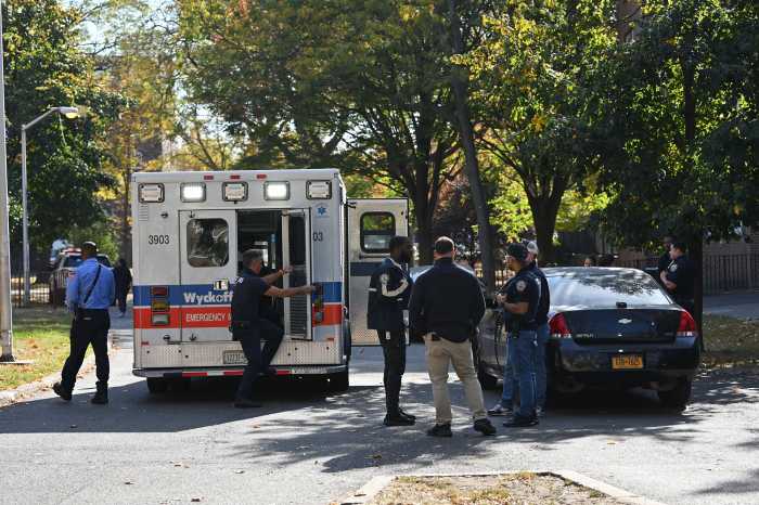 Halloween got off to a grim start in Brooklyn on Thursday afternoon after two men were injured in a brazen daylight shooting, authorities confirmed.