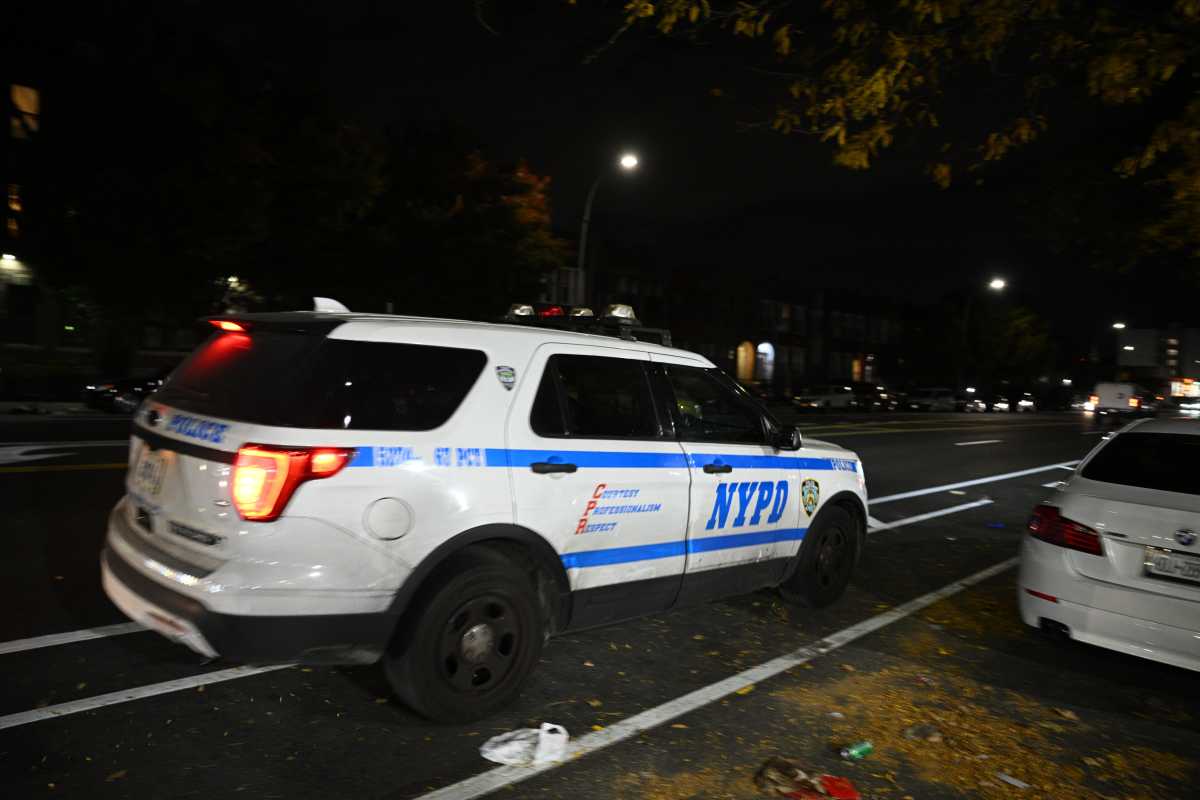 NYPD vehicle in Manhattan