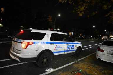 NYPD vehicle in Manhattan