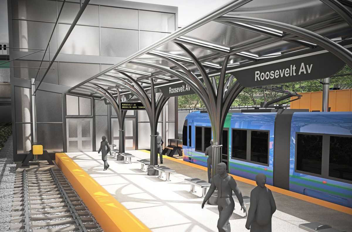 rendering of Interborough Express IBX