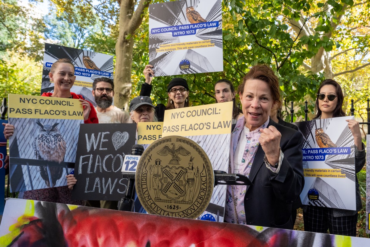 Third part of Flaco's Laws calls for replacing reflective building windows 3 Actress Lili Taylor, a bird activist, called the bill an "easy fix."