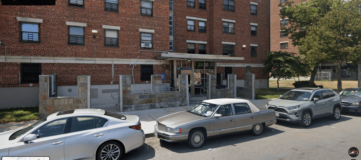 exterior of Queens apartment building