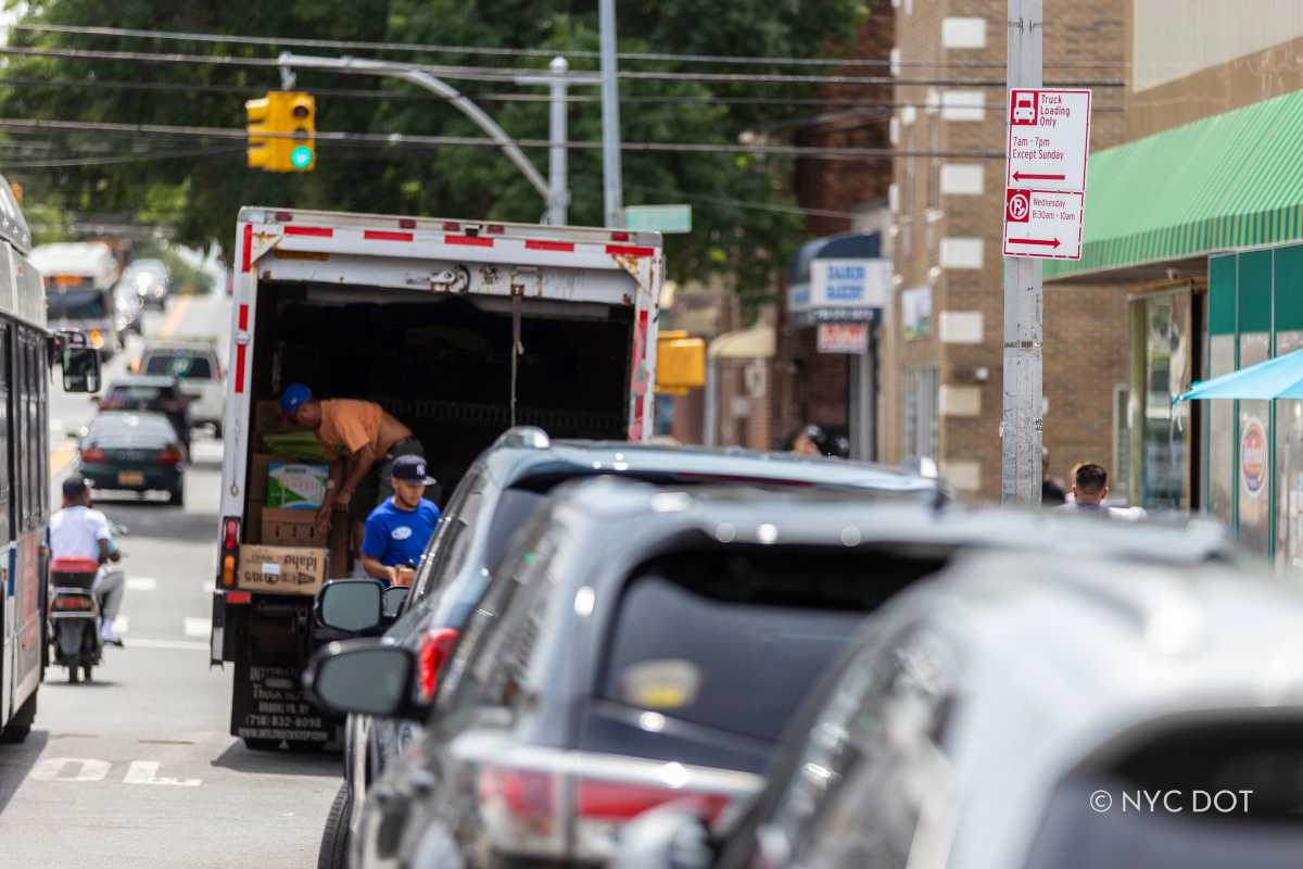 truck loading and making deliveries in NYC