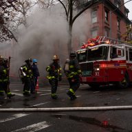 Brooklyn residents displaced by two-alarm fire on Thanksgiving Day; cause under investigation 18 Smoke from Brooklyn two-alarm fire on Thanksgiving Day