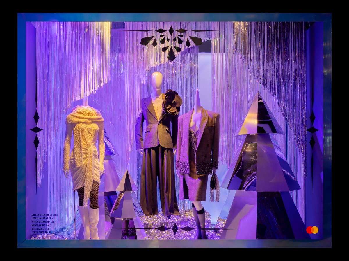 This holiday season’s Saks window display celebrates a century with style 3 Saks 2024 Holiday Windows Isabel Marant, Willy Cavarria, Stella McCartney
