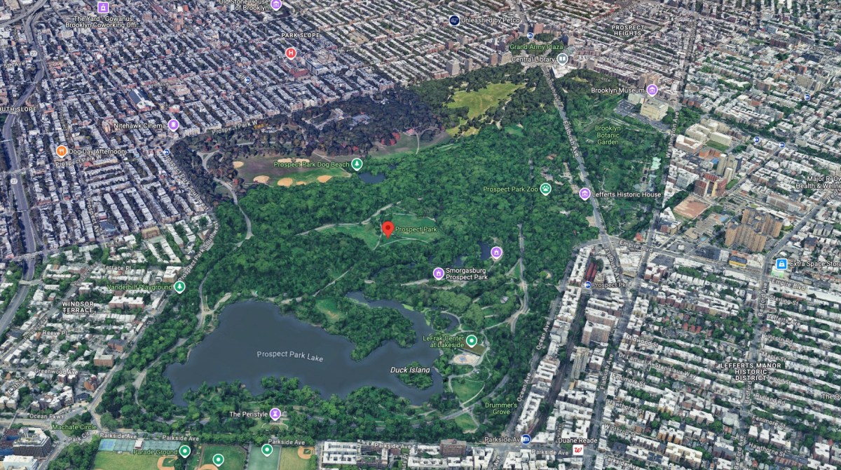 Prospect Park wildfire leaves forested area scorched amid ongoing NYC dry spell 2 Aerial map of Prospect Park