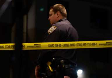 Police in Brooklyn at subway stabbing