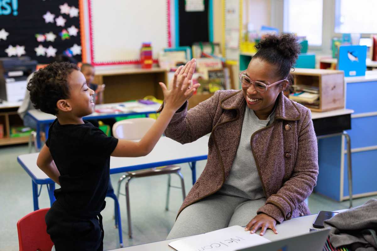 a student and teacher