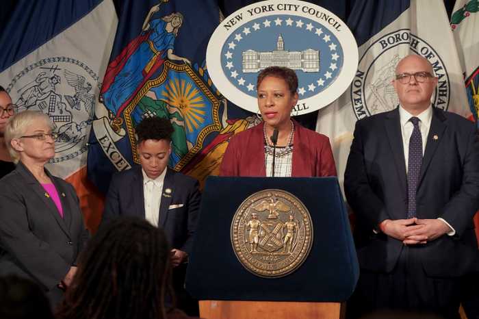 City Council Speaker Adrienne Adams, other council members, launch program to give direct cash assistance to expectant mothers who are either homeless or on the verge of homelessness. Wednesday, Dec. 11, 2024.