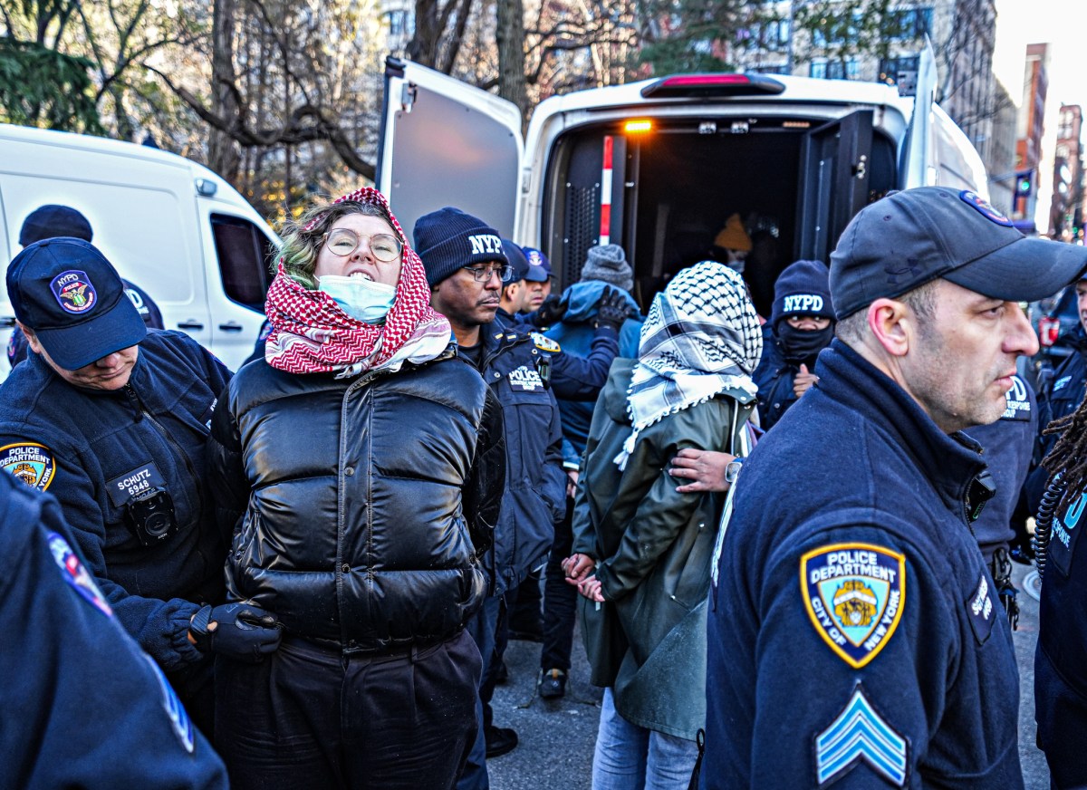 NYU students and professors cuffed after blocking library during latest pro-Palestine protest 11