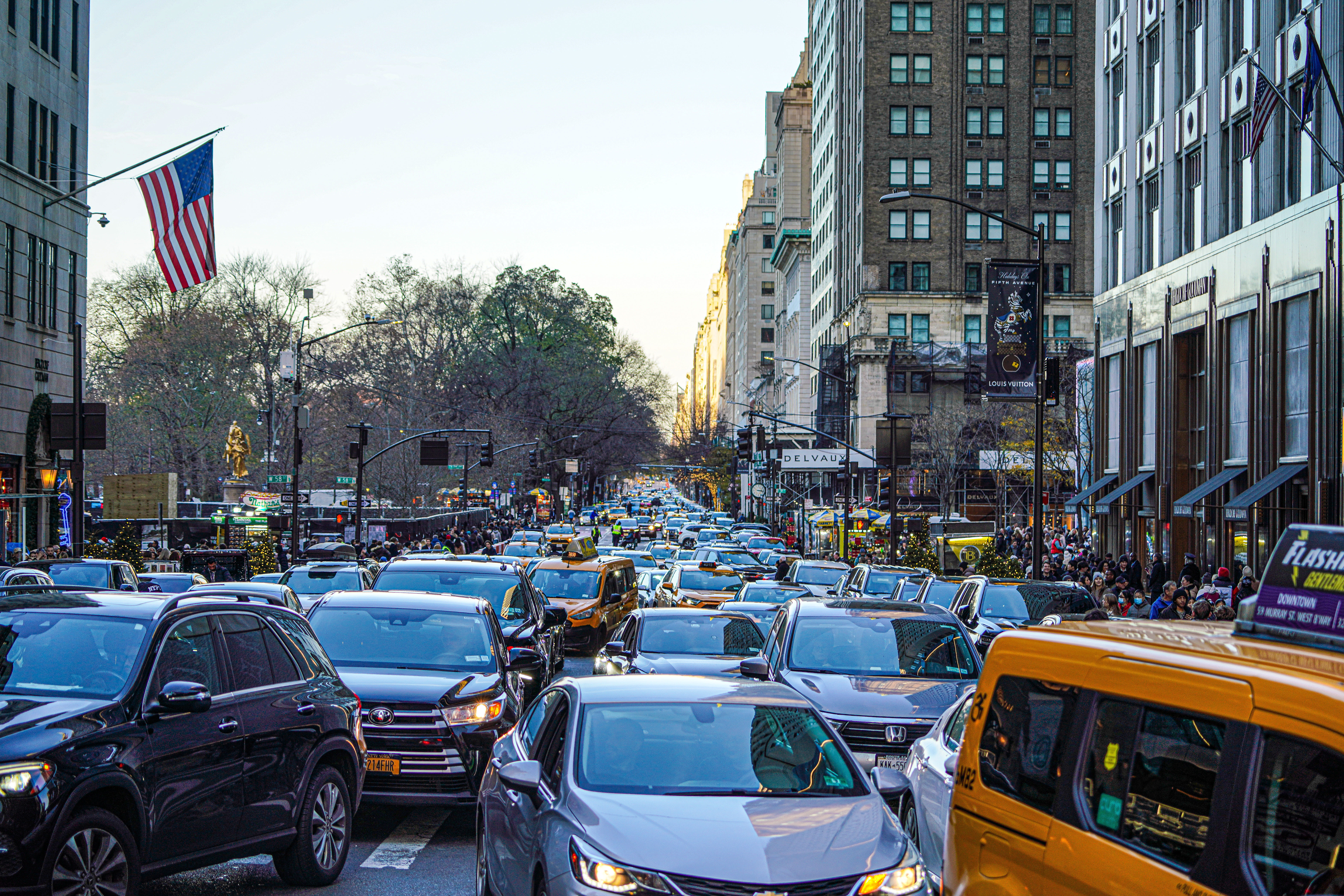 Traffic on Manhattan's 5th Avenue on Dec. 8, 2024.