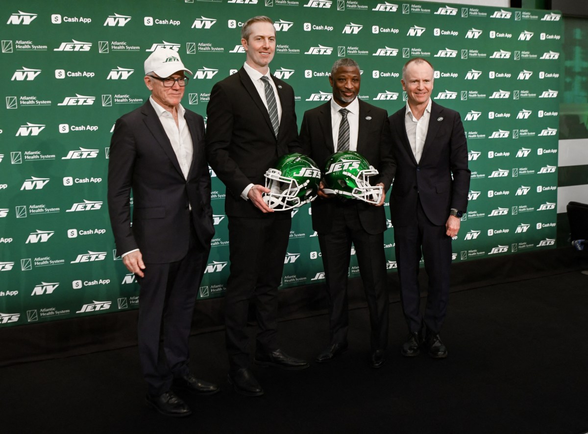 Woody Johnson Darren Mougey Aaron Glenn Jets
