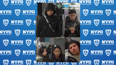 These suspects are wanted for robbing a man on the F train in Brooklyn.