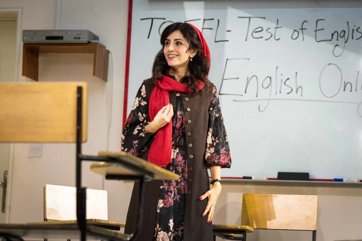 Review | Lost and found in learning ‘English’ 2 Marjan Neshat (Marjan) in Roundabout Theatre Company’s Broadway premiere production of “English.”