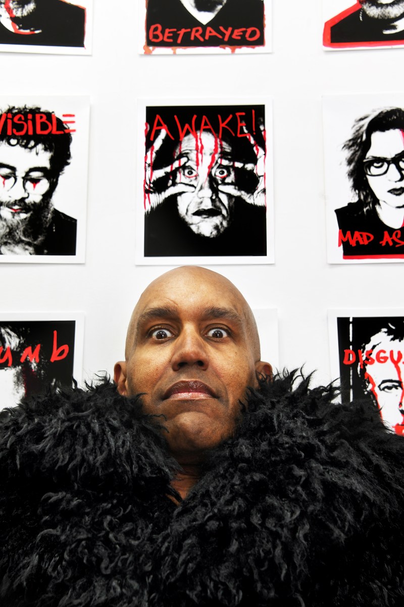 Visual/Performance Artist Brian Soigne Wilson may be awake for awhile