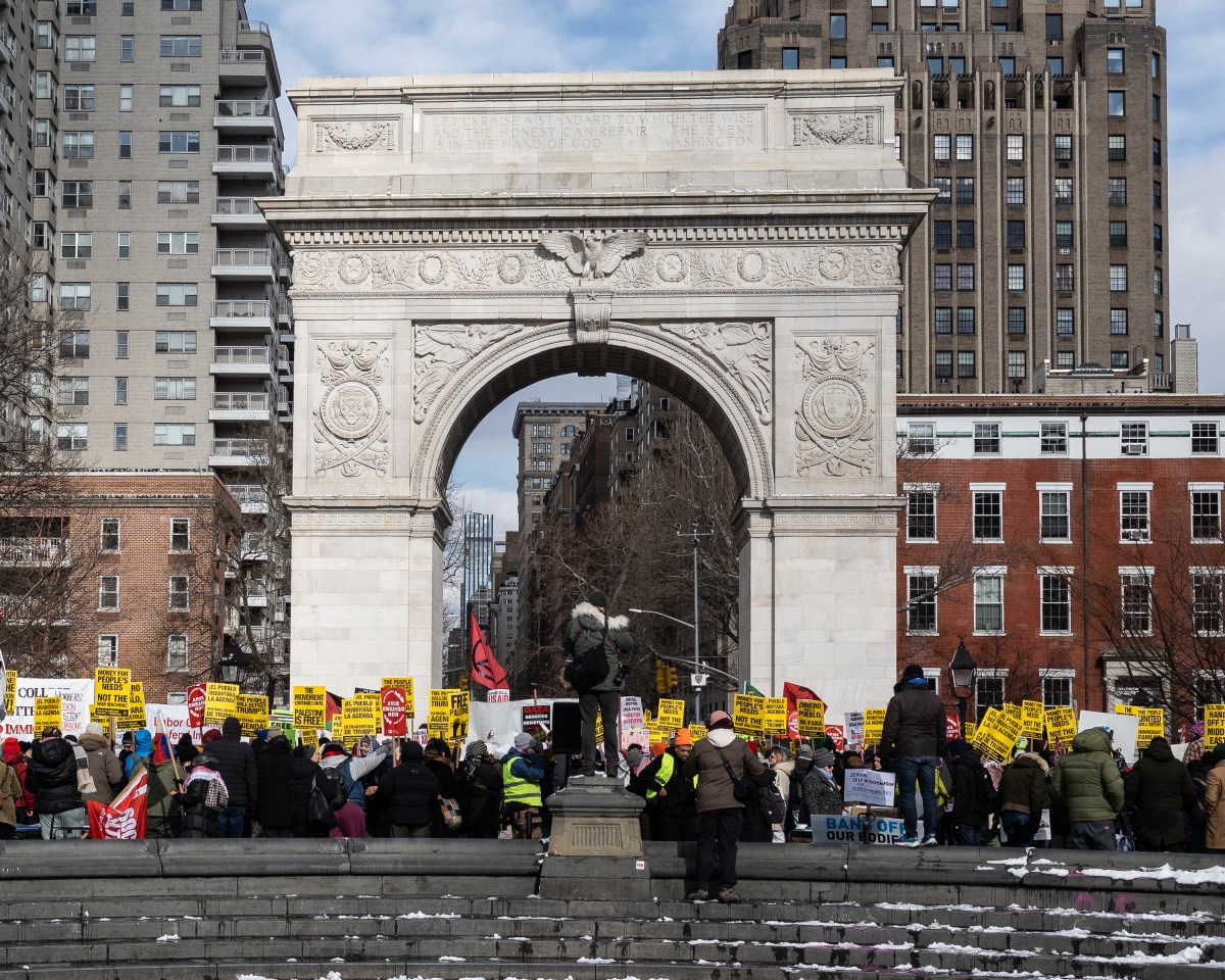 The People's Forum held a rally on Inauguration Day vowing to fight back against Trump's ultra-right agenda and imperialism.