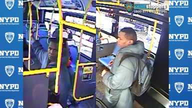 Police are searching for this suspect who allegedly fondled himself on a city bus in Brooklyn.