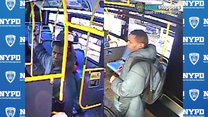 Police are searching for this suspect who allegedly fondled himself on a city bus in Brooklyn.