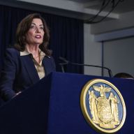 Gov. Kathy Hochul speaking about Eric Adams, congestion pricing