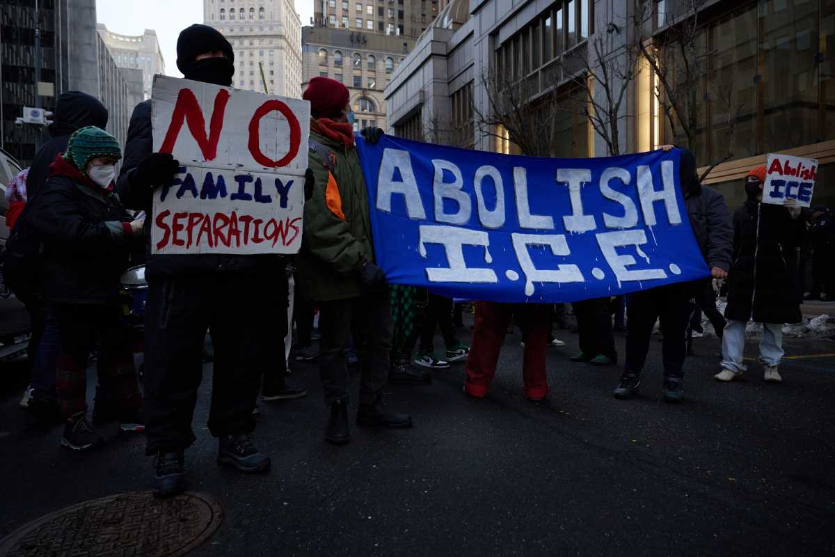Protesters gather in lower Manhattan to denounce recent ICE activity in New York City 2