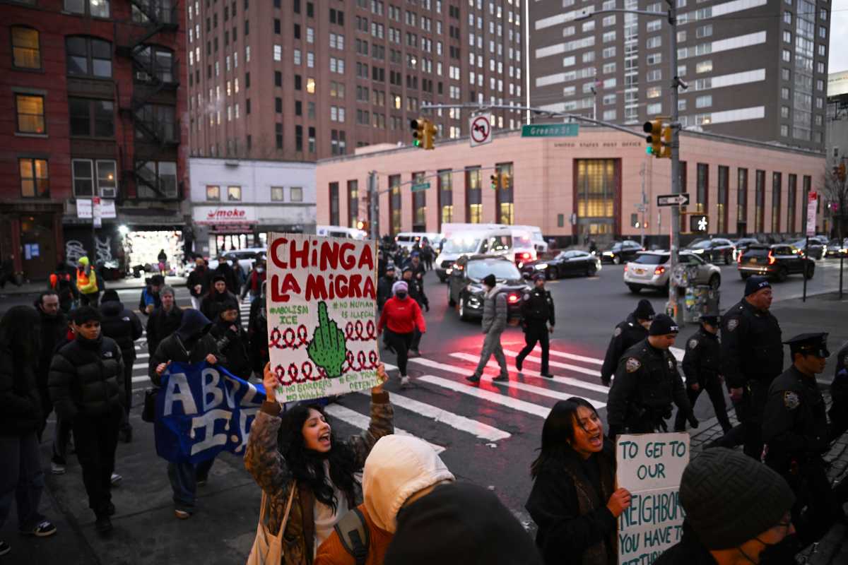 Protesters gather in lower Manhattan to denounce recent ICE activity in New York City 9