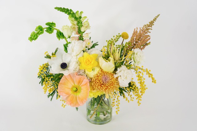 yellow flowers in a vase